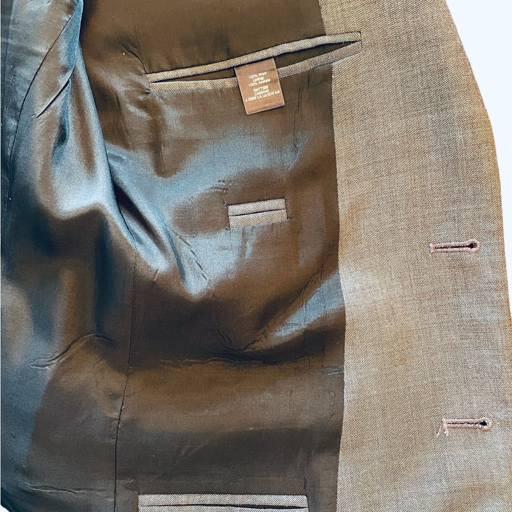 Mens suit by JCrew with pants and tie grey - Picture 4 of 8